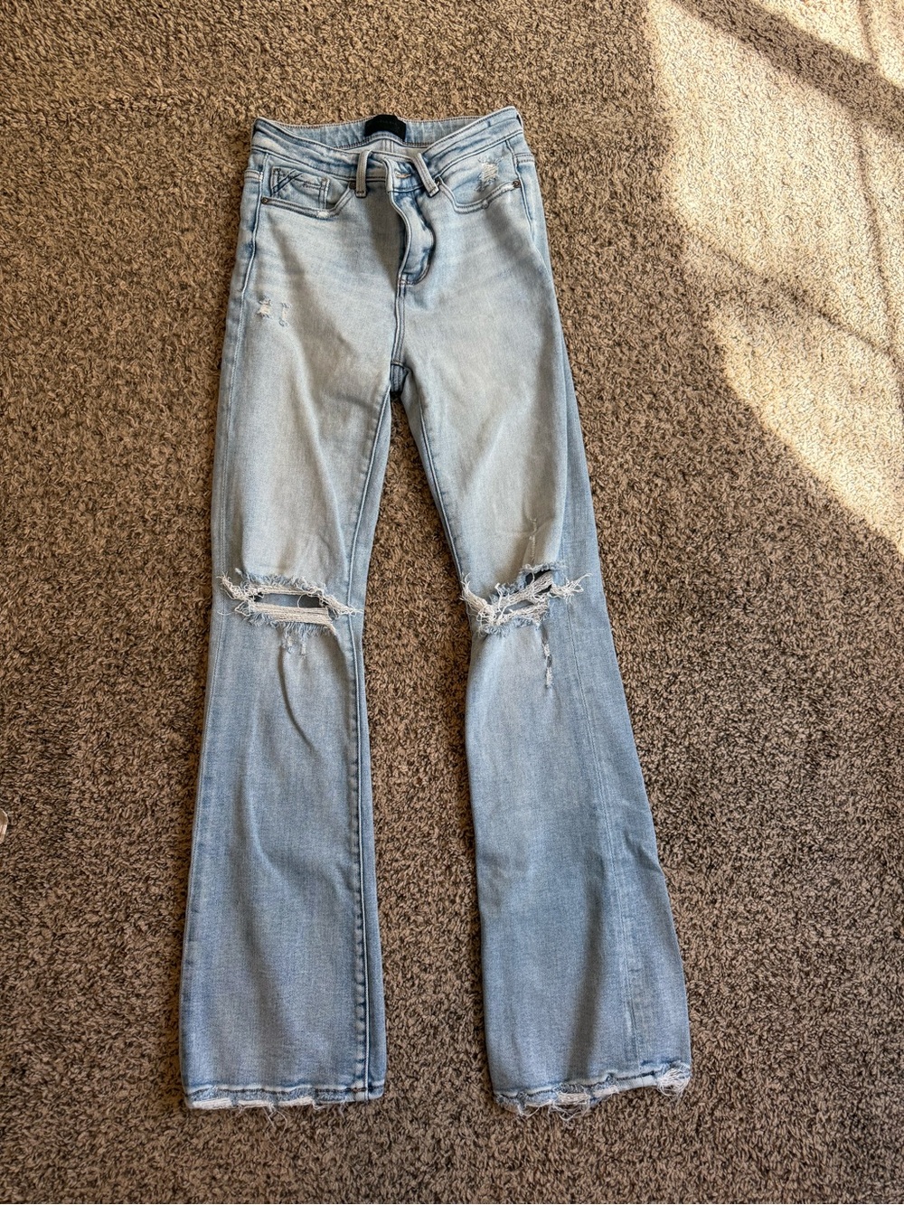 Buckle Black Distressed Bootcut Jeans 25x34